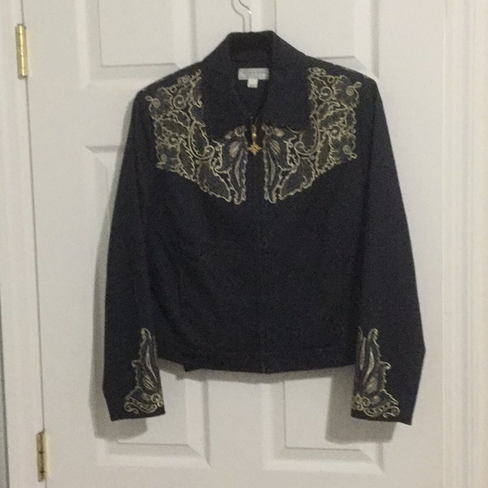 St John sport denim embroidered jacket